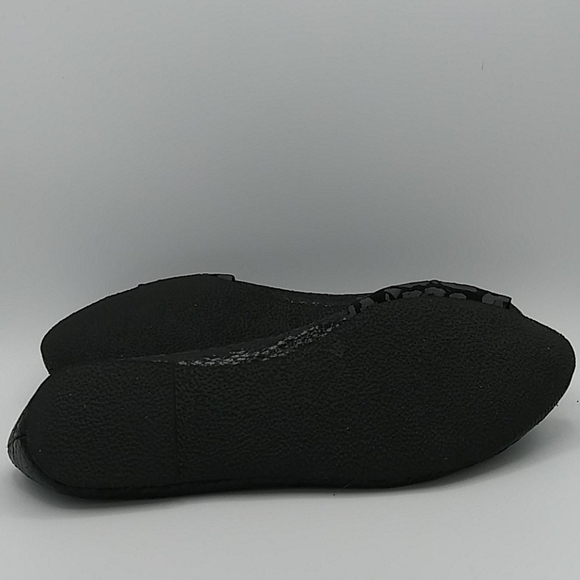 COCO Jumbo Black Snake Skin Pointed Toe Flat Shoe - Picture 8 of 12